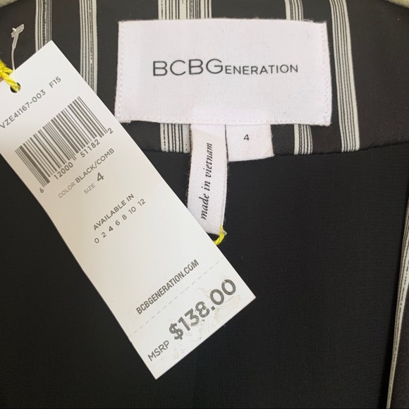 Sateen style black & white print BCBG blazer 4 - Picture 4 of 4